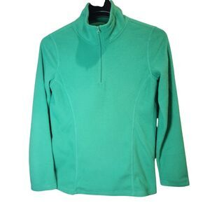 Vintage Green Fleece Sz Med Quarter Zip Pullover Old Navy